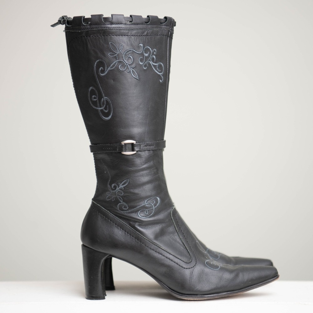 Roper Boots Sz 7 Victorian Croquette Cute Goth Steampunk Festival Urban Cowgirl